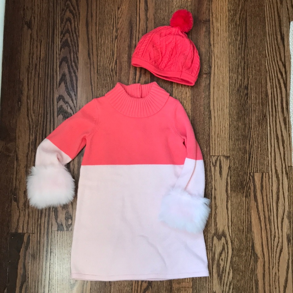 Janie and Jack sweater dress and hat set